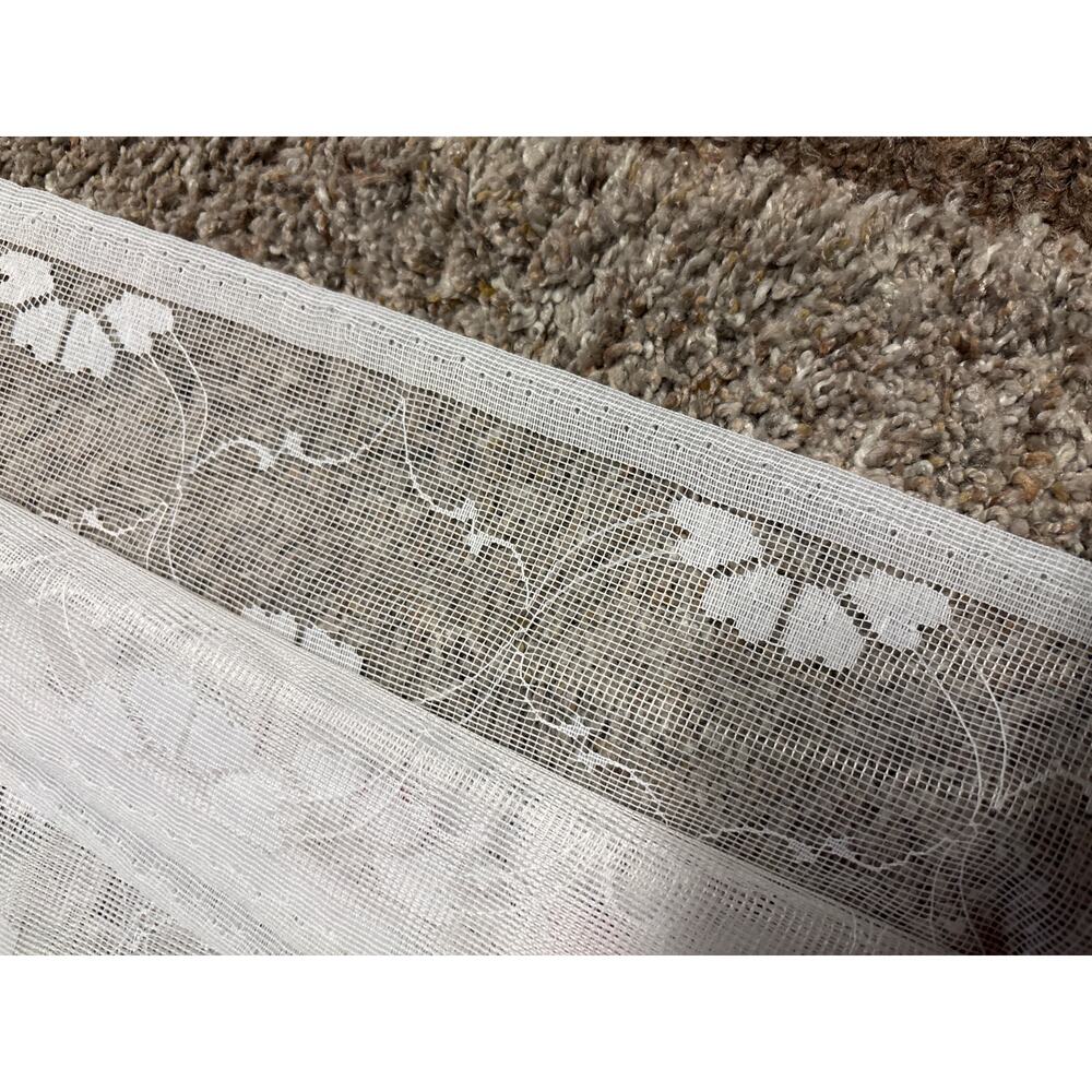 Sheer Gauze Lace Fabric White with Floral Design DIY Handmade Sewing/Crafting - Picture 6 of 6